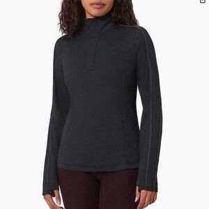 NEW Mondetta Womens XS Black Active Quarter-Zip Pullover Top